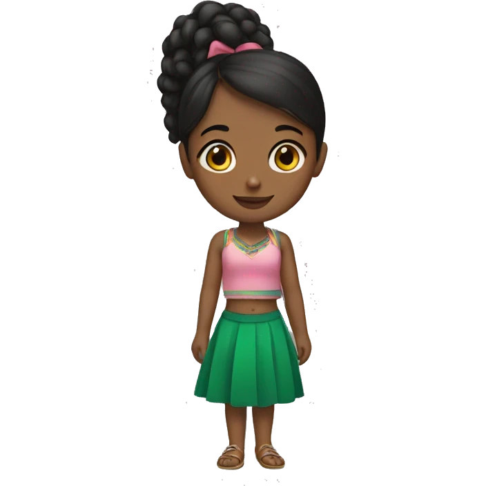 Mexican girl saying hey to black girl emoji
