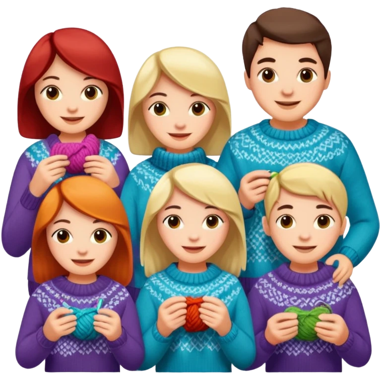 people knitting emoji