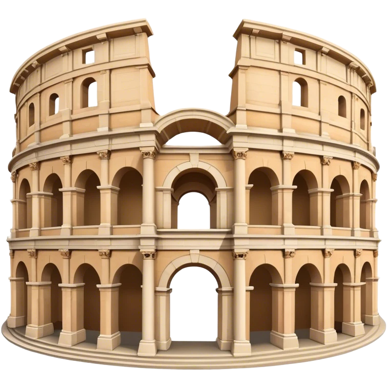 Realistic Pula Arena Landmark Emoji, featuring the grand Roman amphitheater with its large stone arches and well-preserved outer walls. emoji