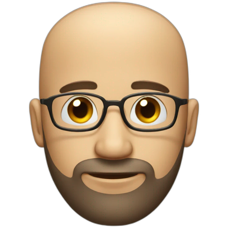 Man with a Little baldness and glass and a Little beard  emoji