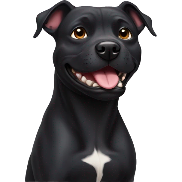 black staffy dog emoji