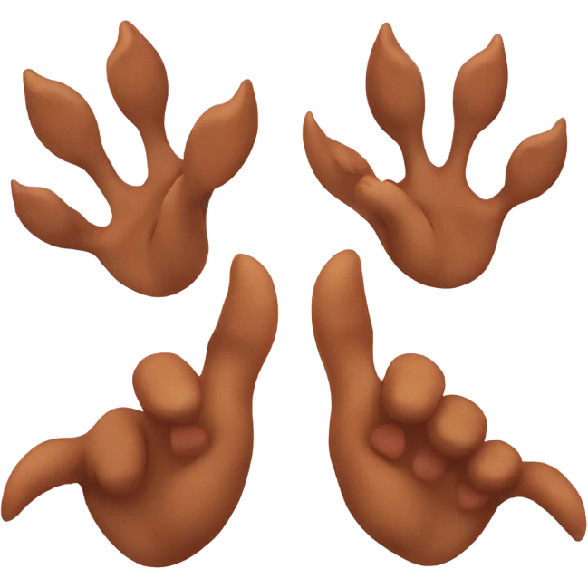 Two duck paws aesthetics  emoji