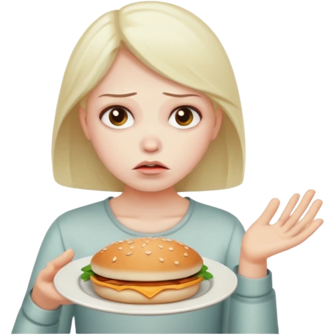 saying no to food emoji