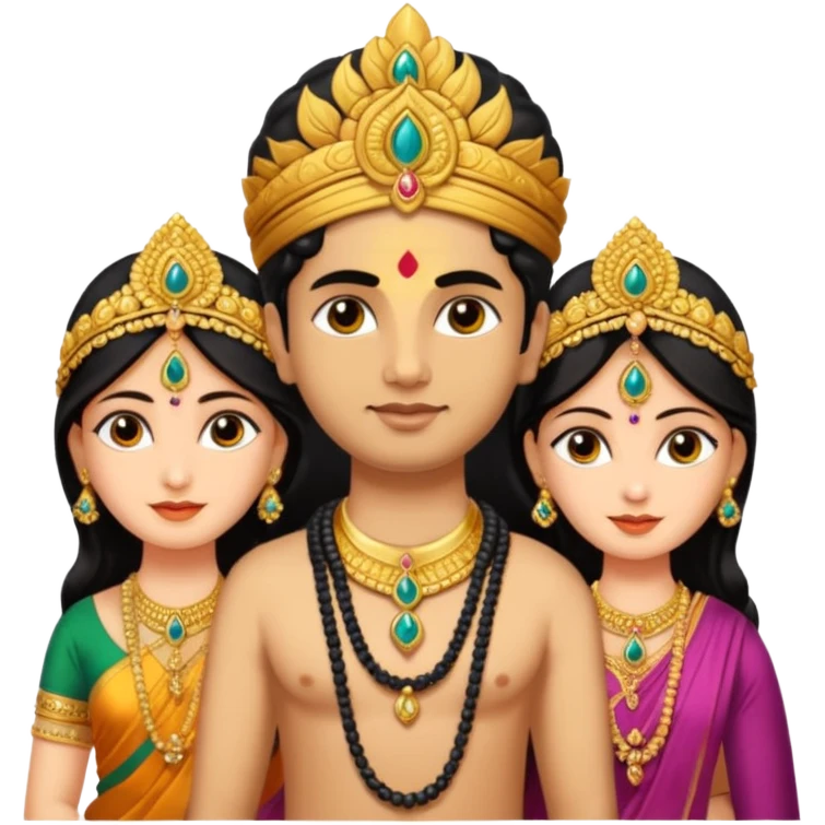 murugan with 2 wives emoji