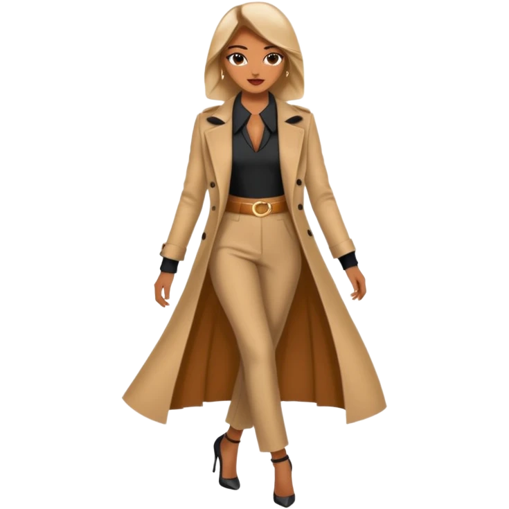 a fashion model slaying on the runway emoji