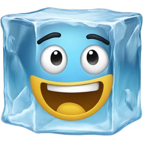 Mailman head in an ice cube emoji