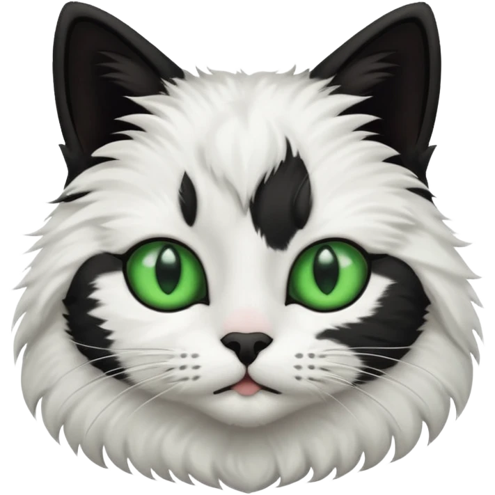 cat white and black  emoji