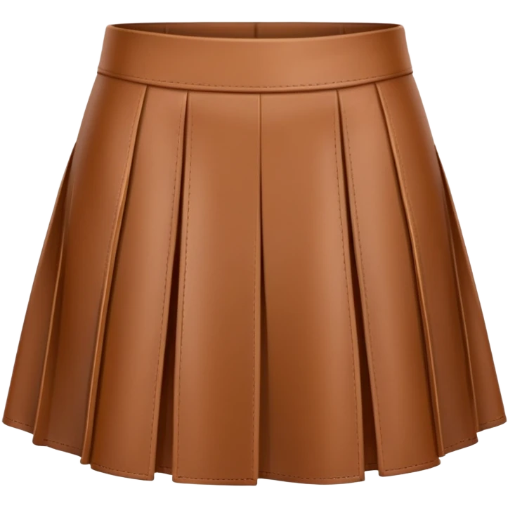 Mini Brown leather skirt emoji