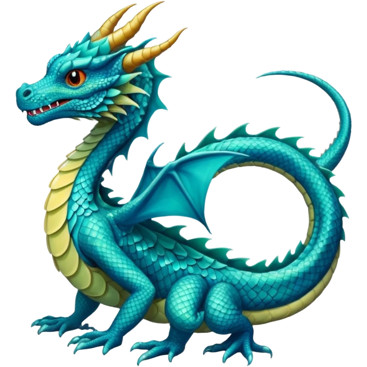 Turquoise water dragon emoji