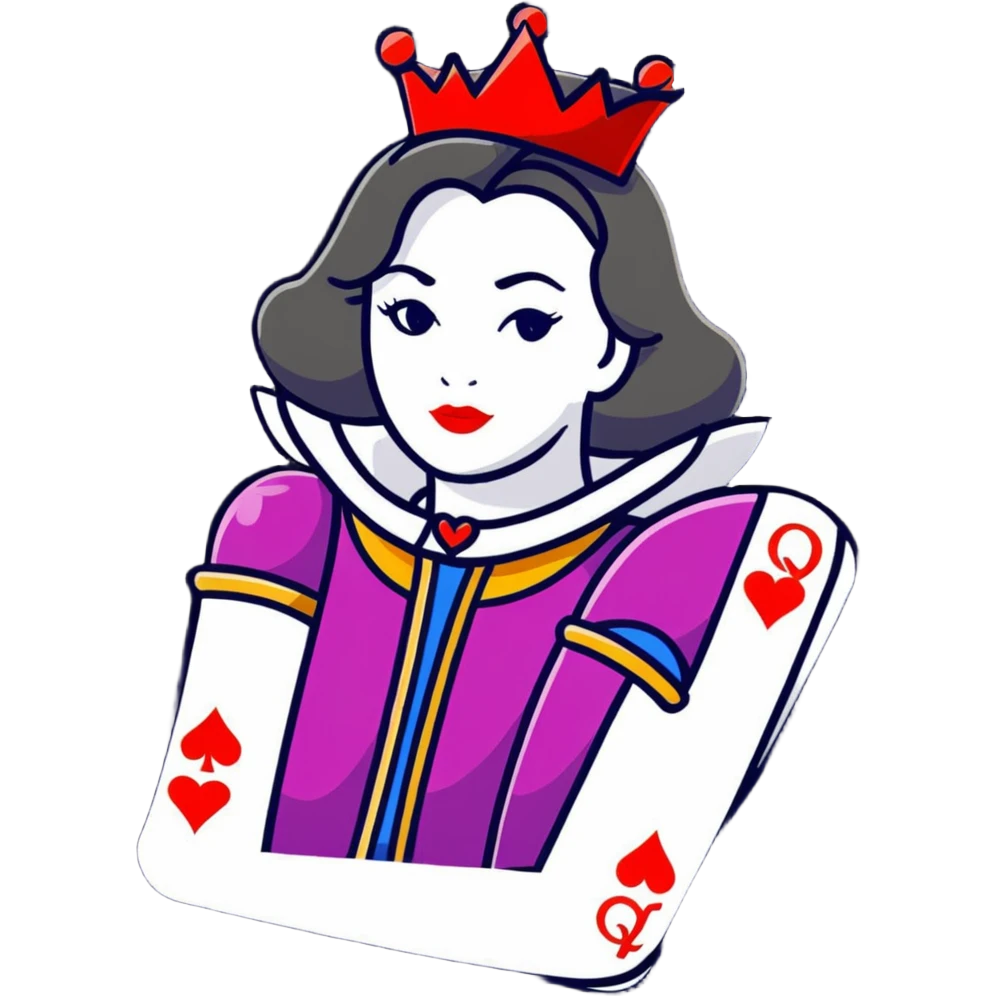 Queen of Hearts from Alice in Wonderland emoji