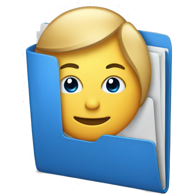 a blue folder  emoji