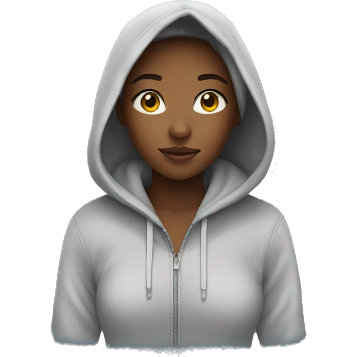 Teen girl wearing a hoodie emoji