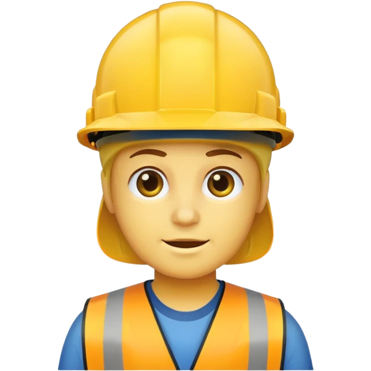 construction hat without guy, front facing transparent emoji