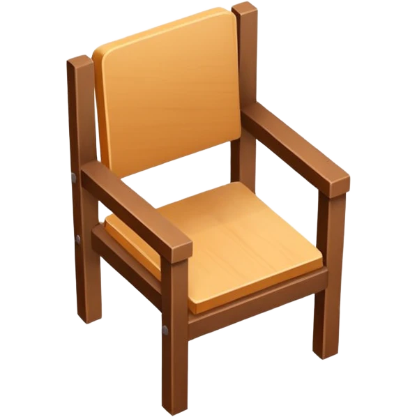 plain chair top-down perspective minimal emoji