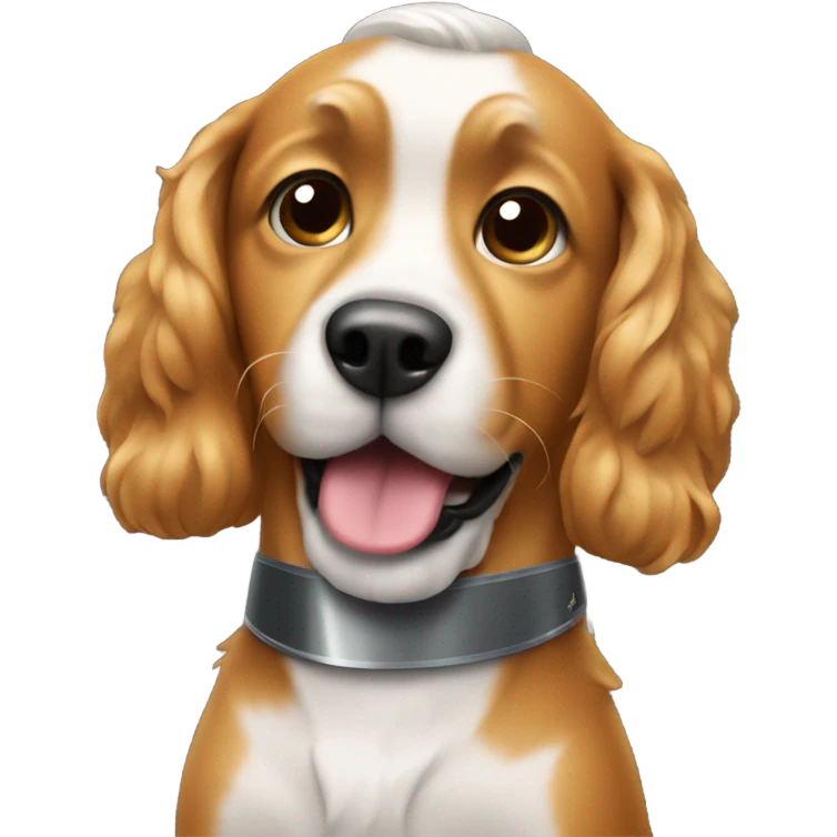 dog wearing a barber clipper emoji