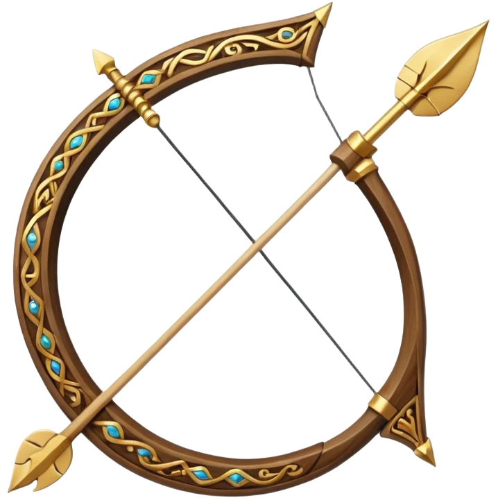 bow and arrow with letter 'A'  emoji