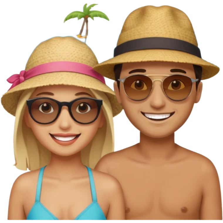 Beach, friends emoji