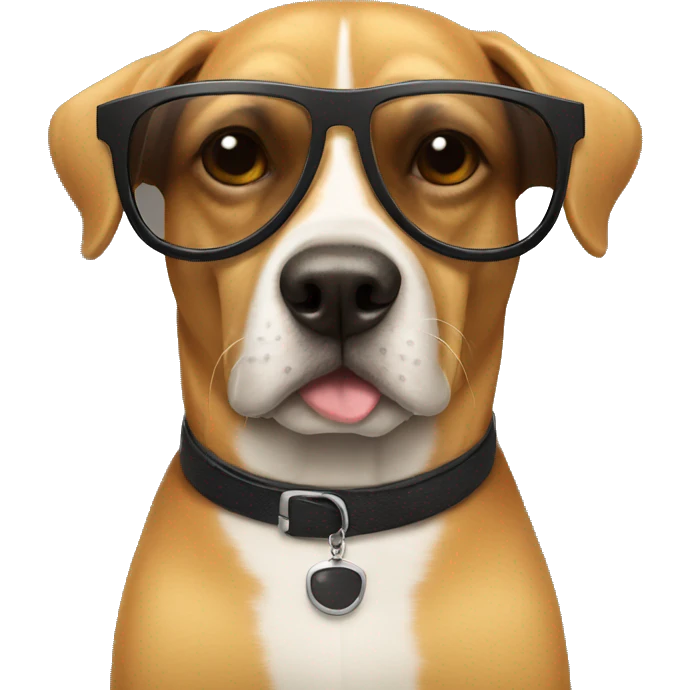 Dog wearing sunglasses  emoji