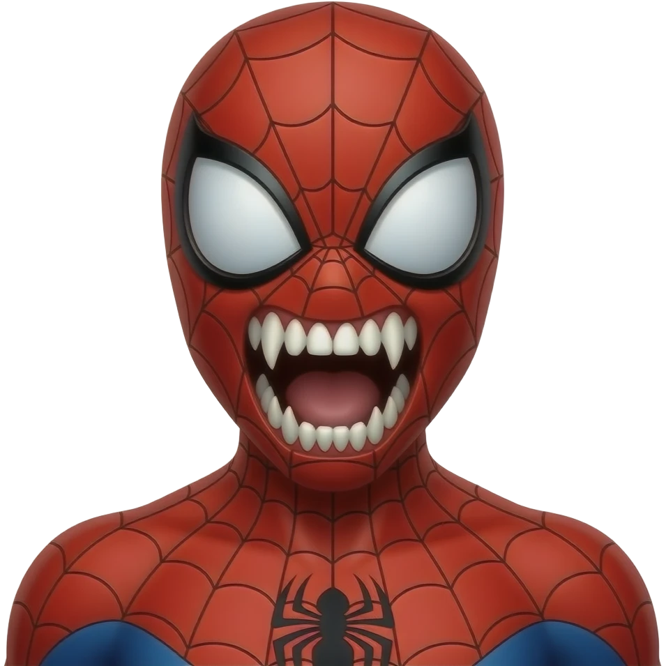 AĞIZI AÇIK SPDŞERMAN symbiote emoji
