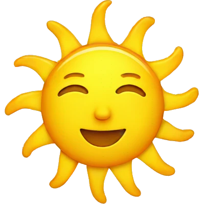 Sun with face emoji
