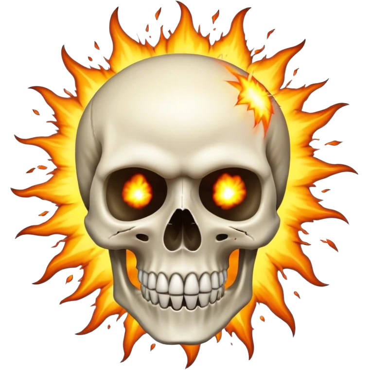 Tête de mort qui explose  emoji