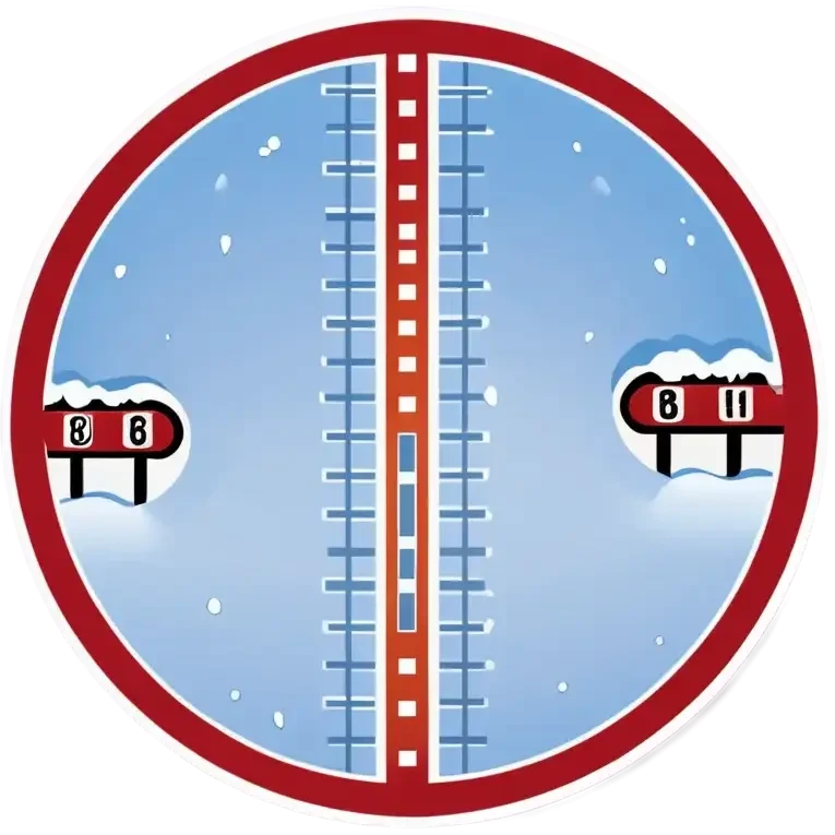 Kreis Racetrack with snow in winter emoji