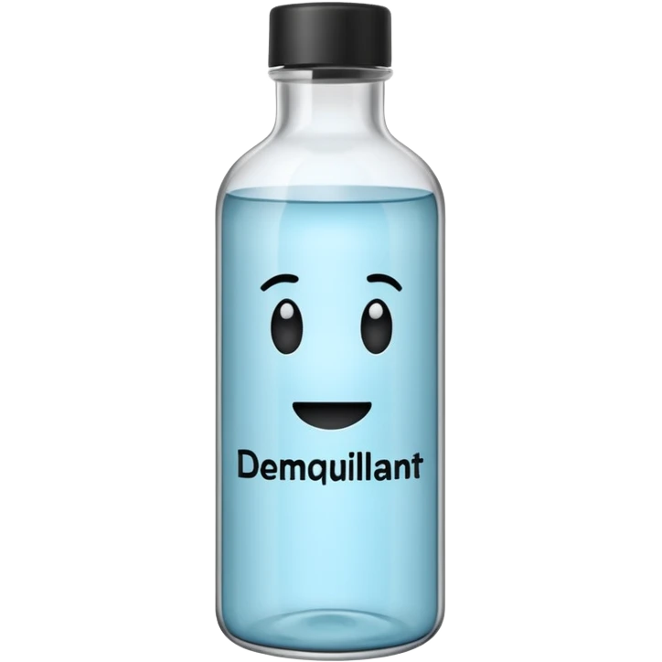 démaquillant avec ecriture emoji