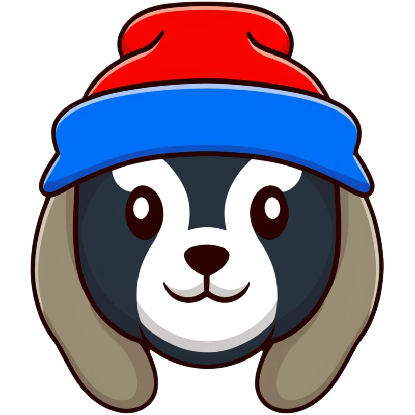 Russian ushanka hat with flag of Russia, warm winter hat with ear flaps emoji