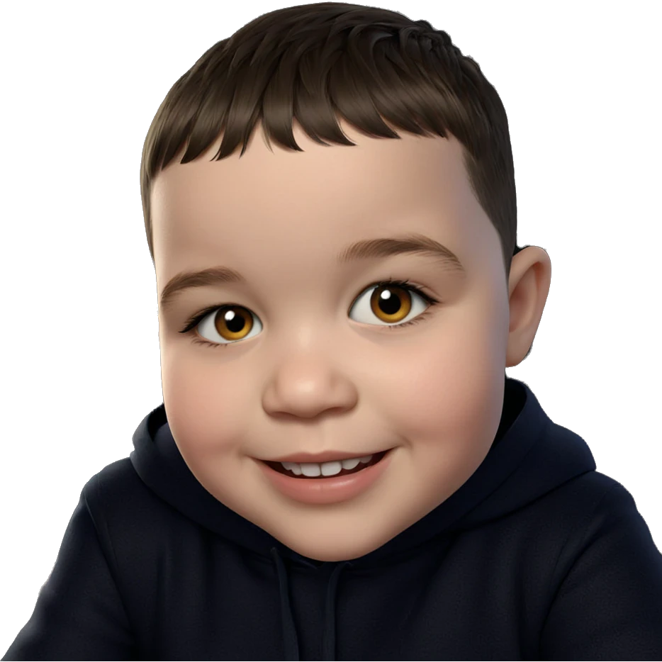 smiling girl portrait with short hair emoji