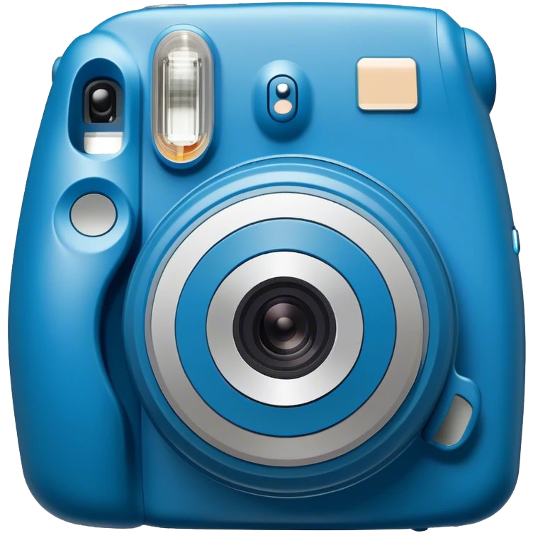 Instax camera blue color emoji