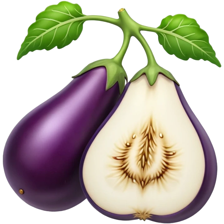 Eggplant inside a cherry emoji
