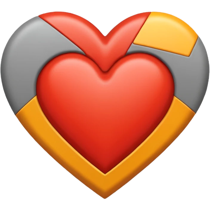 heart with asexual pride flag colors emoji