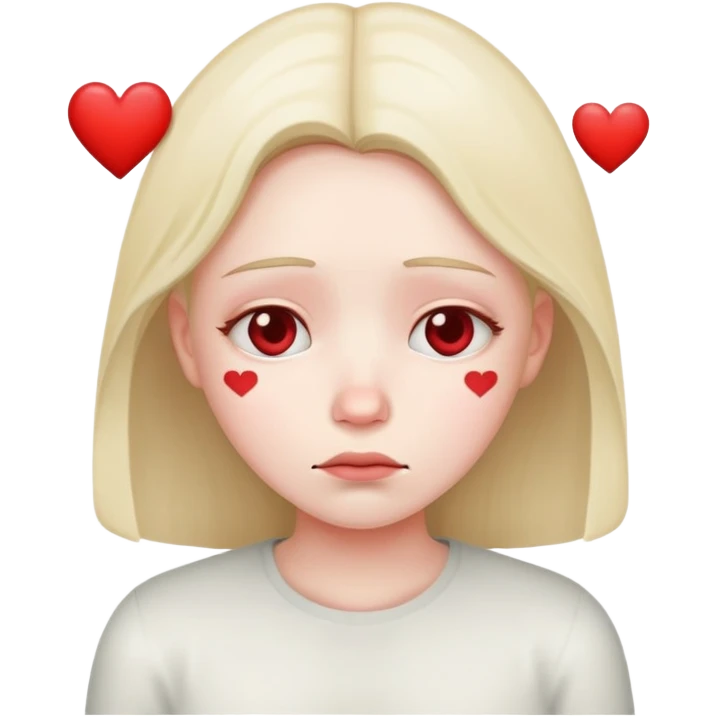 😞with hearts emoji