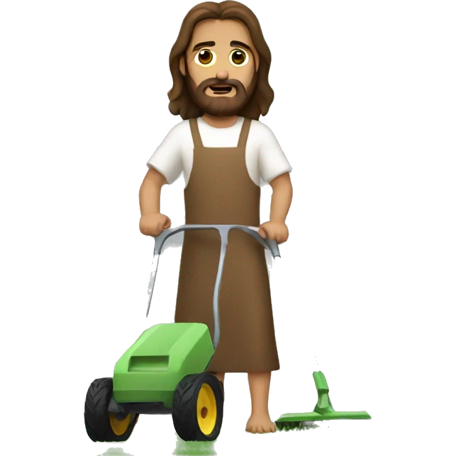 Jesus mowing emoji