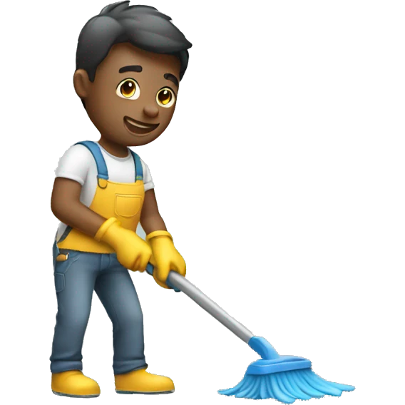 man cleaning emoji