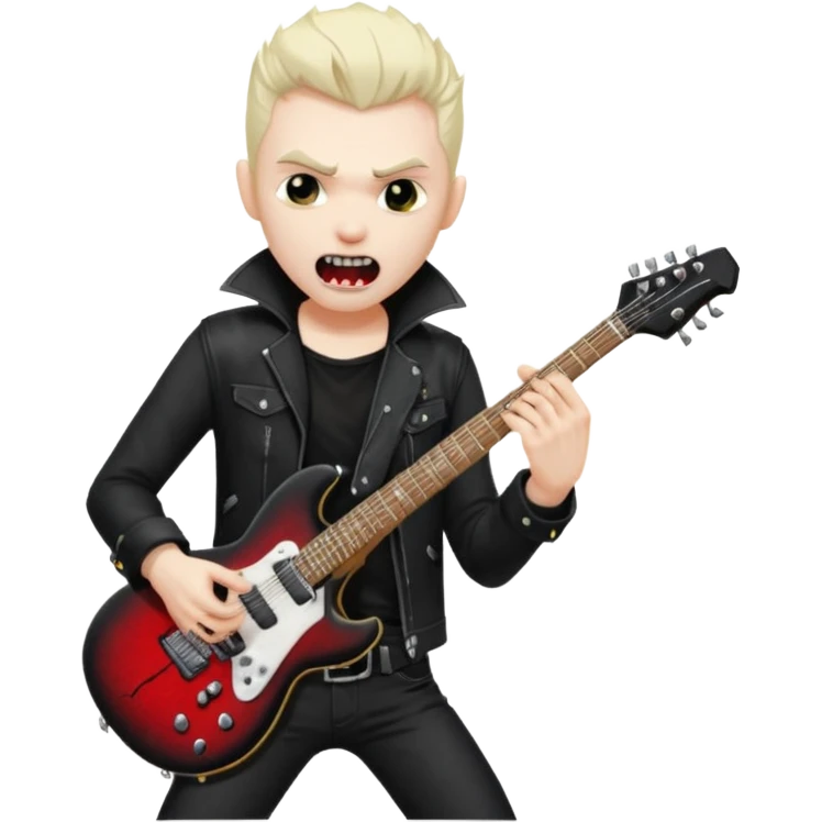 vampire rocking out with guitar emoji
