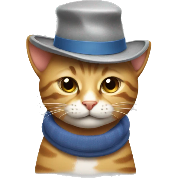 Cat wearing a hat emoji