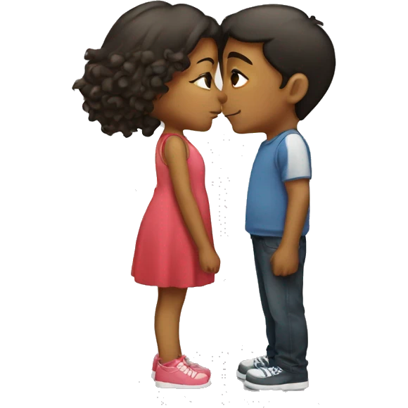 Boy and girl kissing emoji