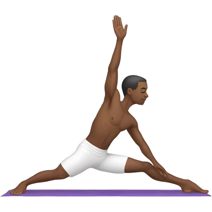 Back bend yoga male white emoji