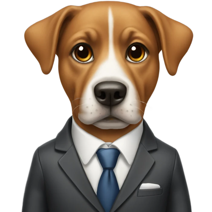 dog wearing suit  emoji