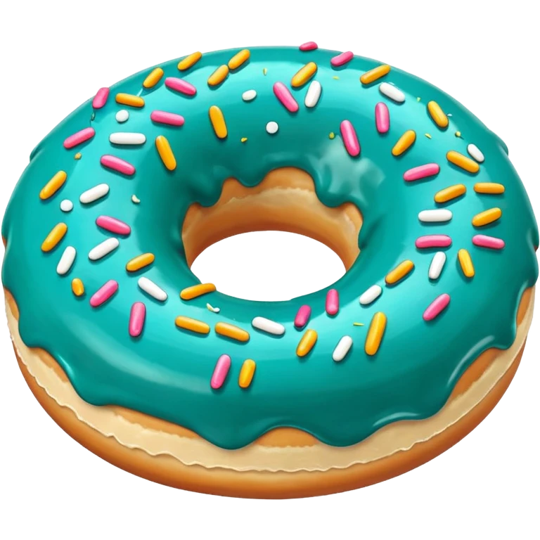 Teal donut emoji