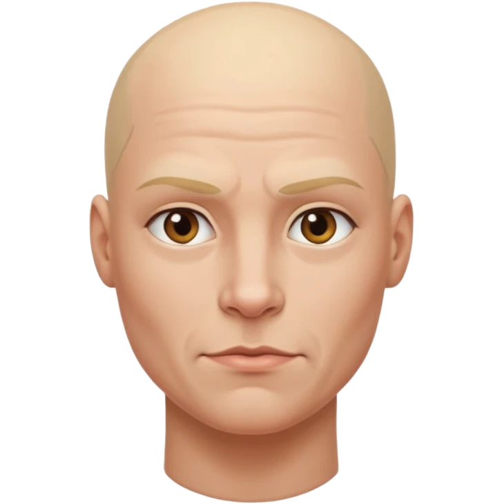 Bald muscle head with a blond beauty emoji