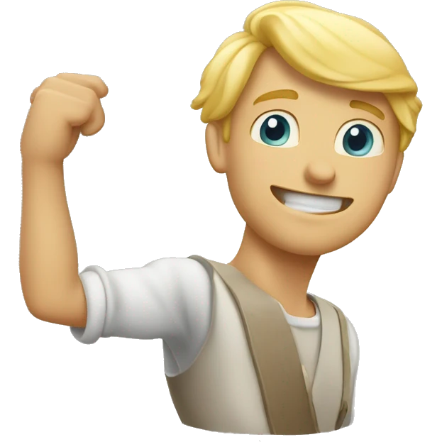 Homme blond tenant une Croix Chrétienne dans ses mains  emoji