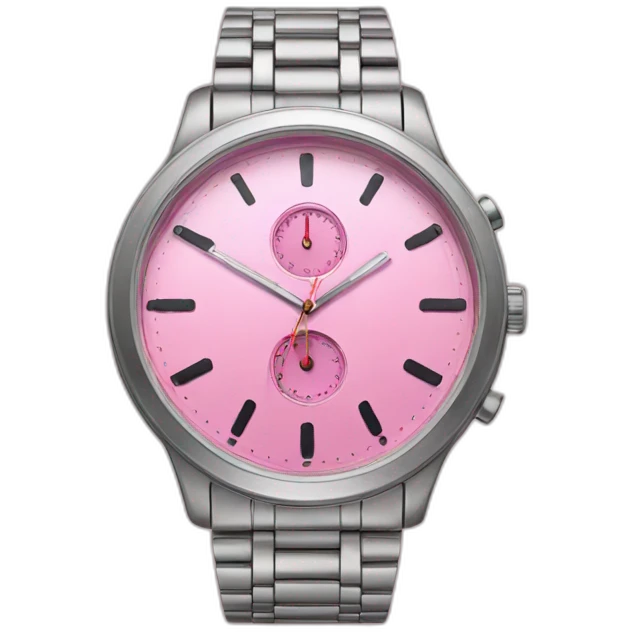 Reloj rosa emoji