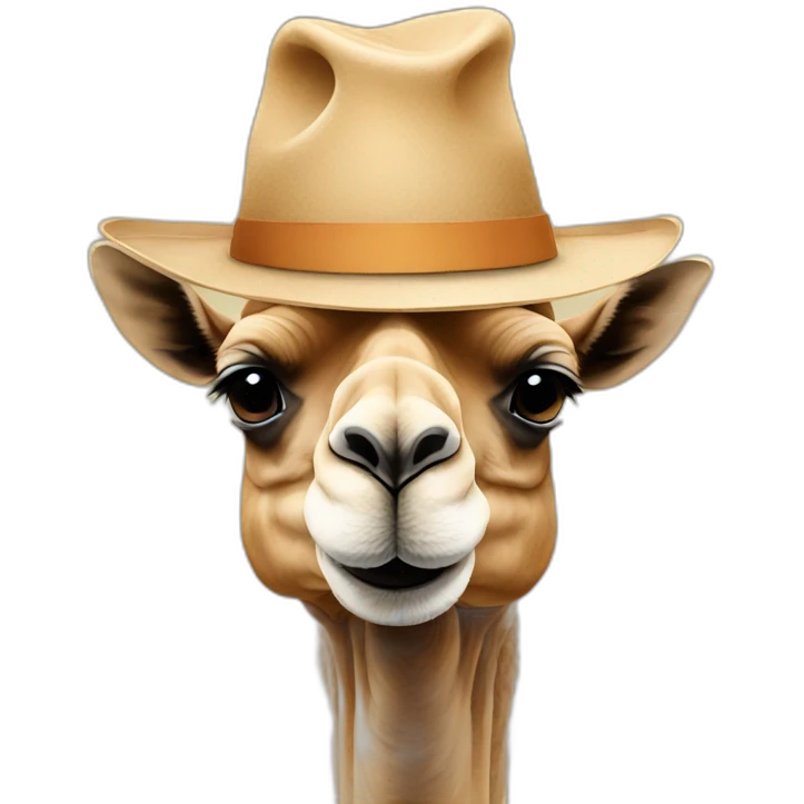 camel with a funny hat emoji