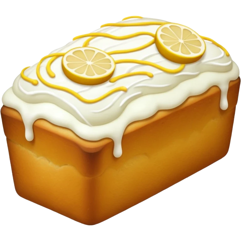 Lemon bread with white icing  emoji