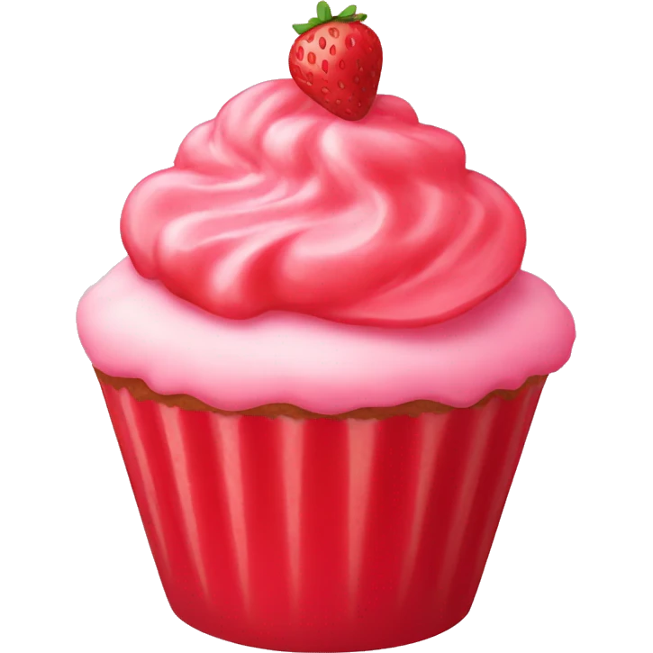 strawberry cupcake emoji
