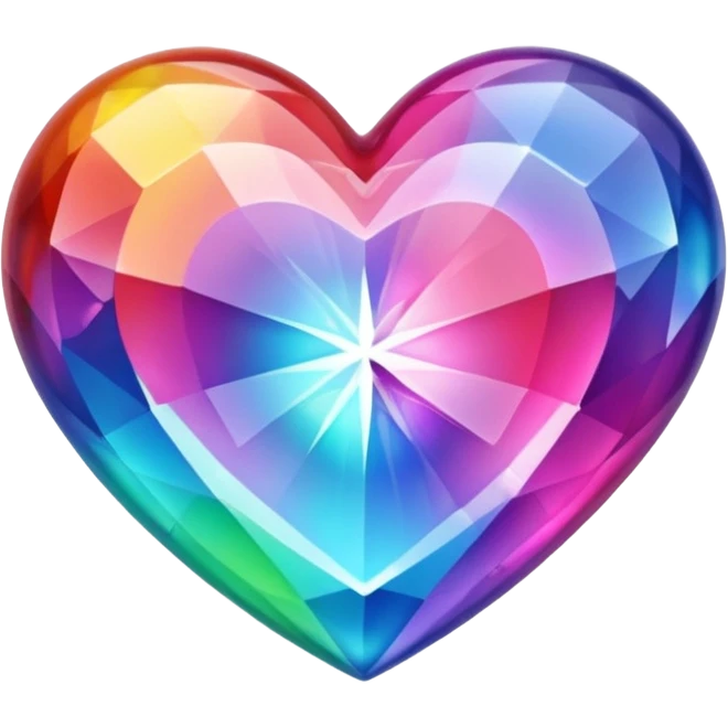 colorful crystal heart emoji