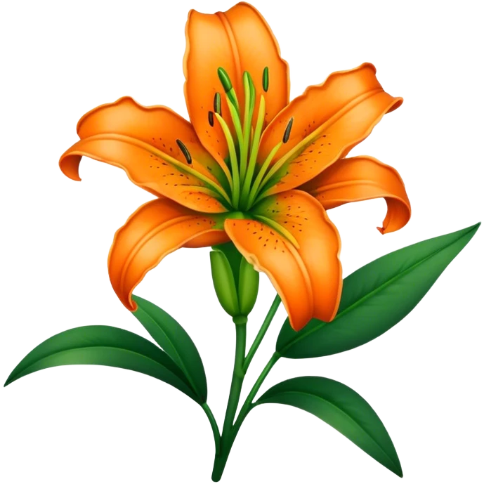 An orange Lilly flower  emoji