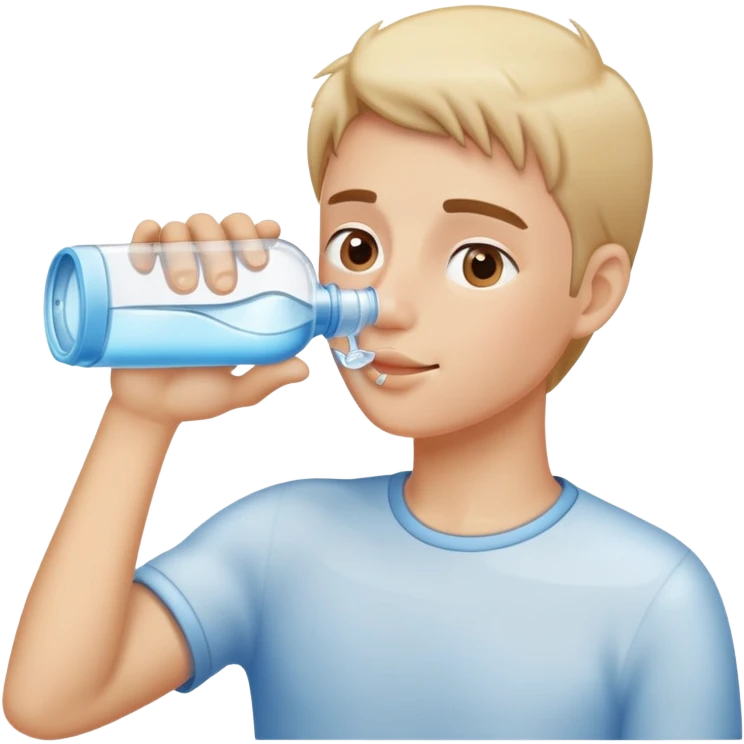 Person drinking water from a glass, refreshing emoji